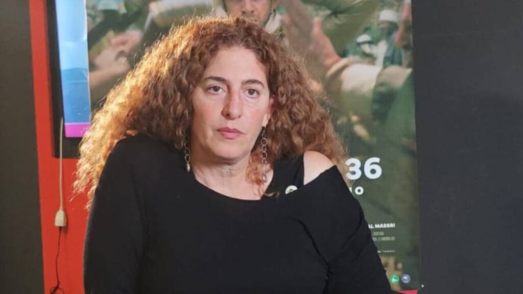 La regista di Palestina 36, Anne Marie Jasir, durante la nostra intervista.