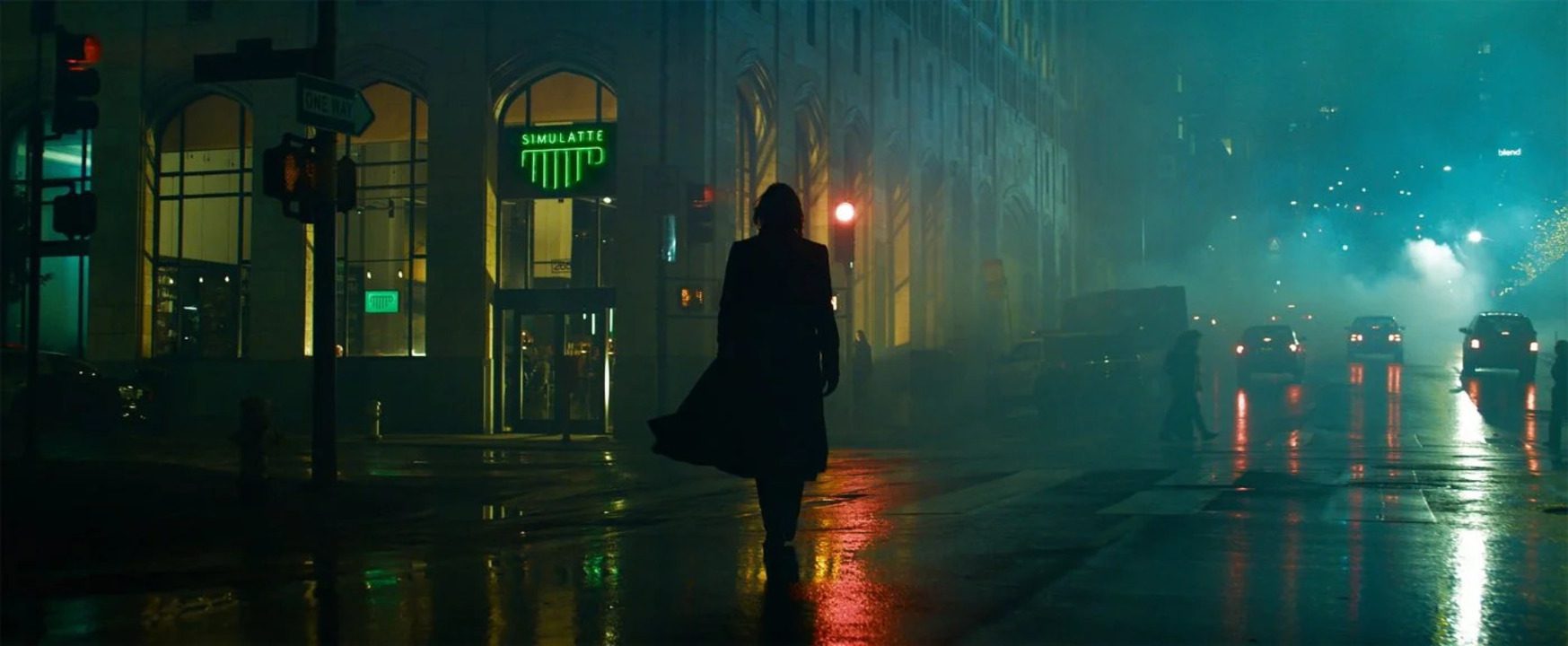 Neo in una scena di Matrix - Resurrections.